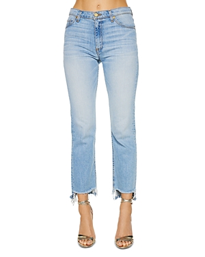 Ramy Brook Miranda Straight Raw Ankle Jeans in Downtown Wash