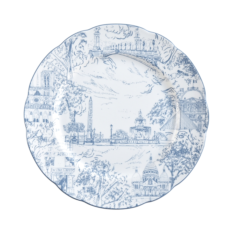Bernardaud Tout Paris Dinner Plate In Blue