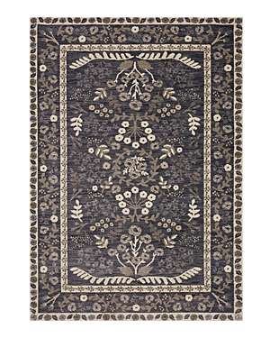 Rifle Paper Co Fiore Fio-01 Area Rug, 3'7 X 5'7 In Charcoal