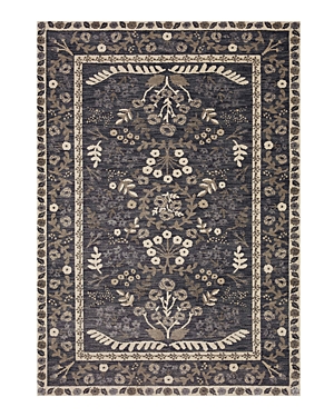 Rifle Paper Co . Fiore Fio-01 Area Rug, 7'10 X 10' In Charcoal