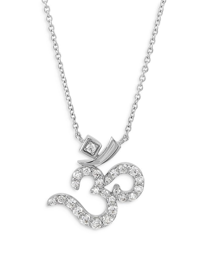 Diamond Ohm Pendant Necklace in 14K White Gold 0.33 ct. t.w. 100 Exclusive