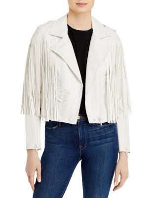 BLANKNYC - Fringe Faux-Leather Biker Jacket