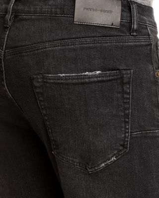 P001-BOS Slim Fit Jeans in Black Over Spray 