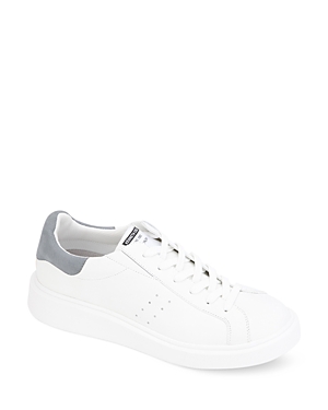 Kenneth Cole Women's Kam Leather Lace Up Platform Sneakers In White/slate
