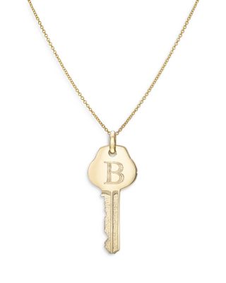 Zoe Lev 14K Yellow Gold Key Pendant 
