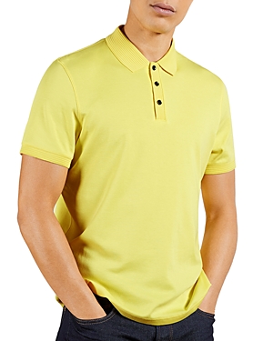 Ted Baker Pumpit Cotton Polo In Yellow
