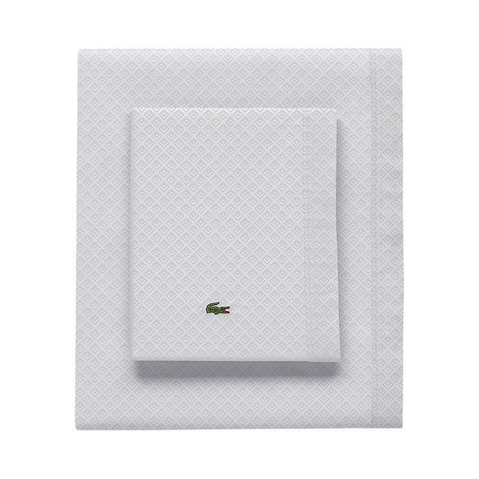 Lacoste Outlined Pique Sheet Set, Twin | Bloomingdale's