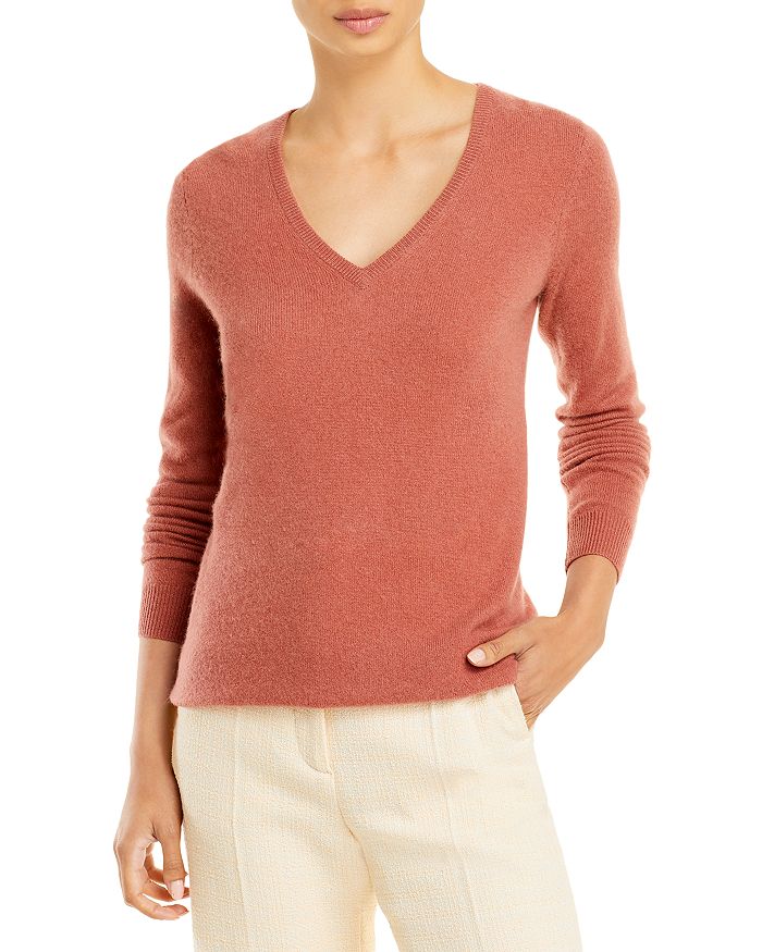 C by Bloomingdale's - V-Neck Cashmere Sweater - 100% Exclusive