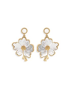 Bishilin Gold Plated Earrings for Women Pearl Anniversary Party Earrings Gold