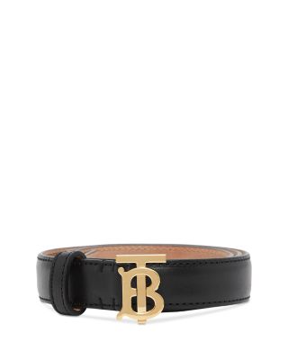 monogram motif leather belt