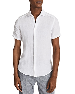 Reiss Holiday Slim Fit Shirt In White