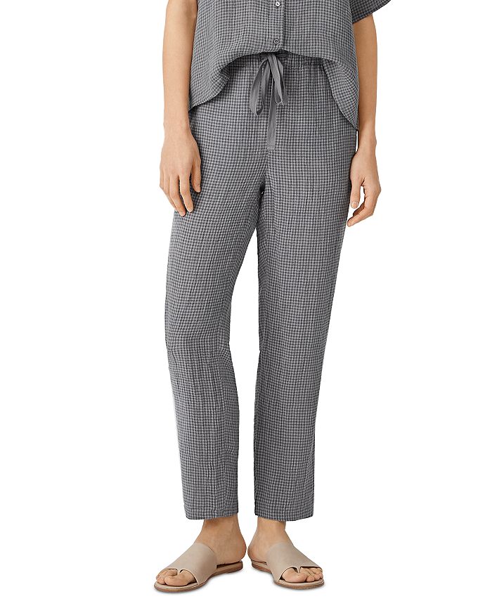 Eileen Fisher Organic Linen Tapered Ankle Pants Bloomingdale s
