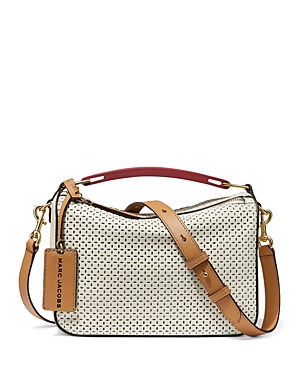 MARC JACOBS THE SOFT BOX 23 PERFORATED LEATHER SHOULDER BAG,H107L01PF21