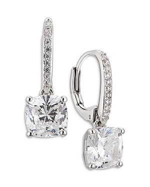 NADRI MODERN LOVE PAVE & CUSHION CUT DROP EARRINGS,AV40578RCZ