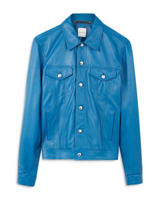 Paul Smith Gents Leather Denim-Style Jacket | Bloomingdale's