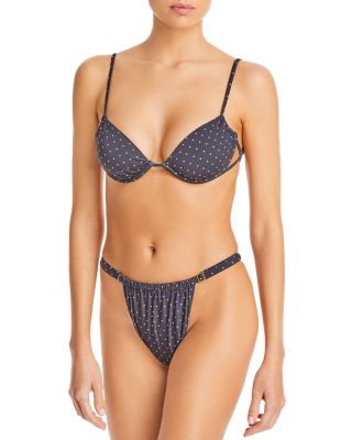 weworewhat ruched underwire bikini top