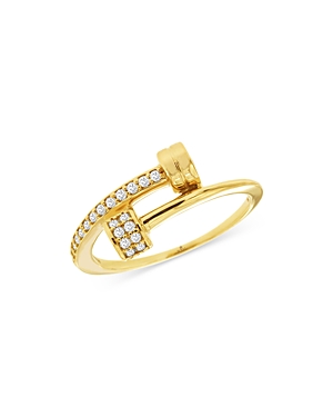Bloomingdale's Diamond Bypass Ring In 14k Yellow Gold, 0.20 Ct. T.w.- 100% Exclusive