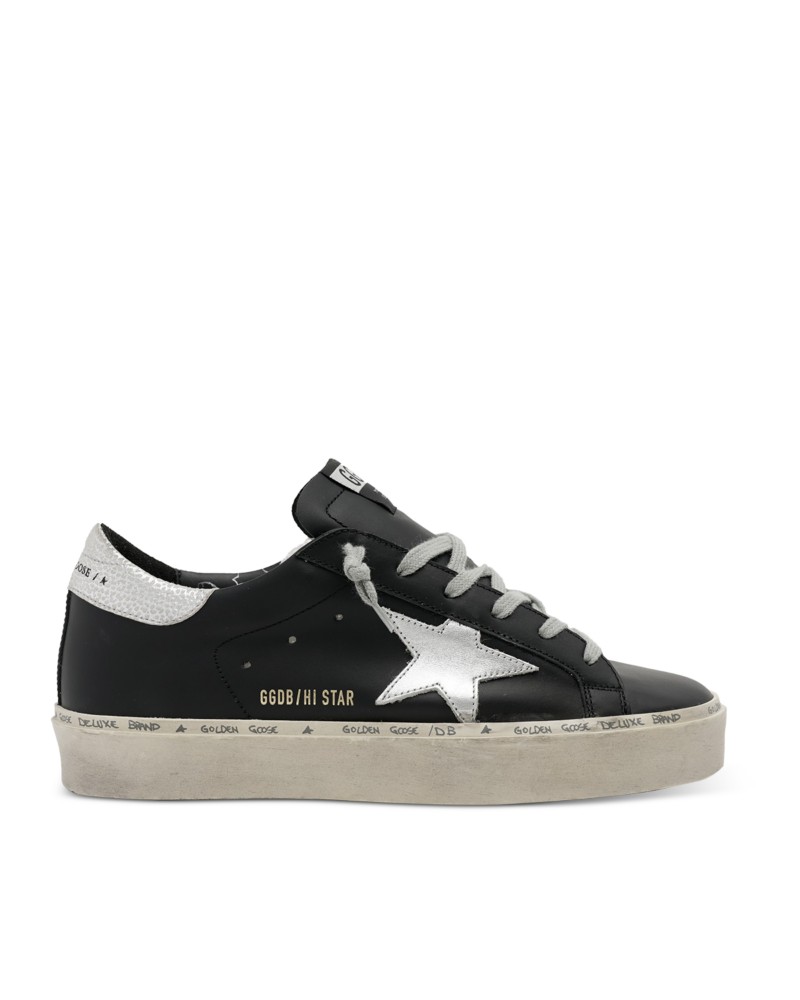 Golden Goose Deluxe Brand Women's Hi Star Leather Sneakers in Black