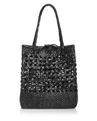 leather weave bag