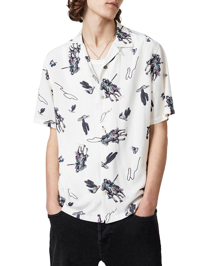 ALLSAINTS Vaquero Cotton Printed Relaxed Fit Button Down Camp Shirt |  Bloomingdale\'s