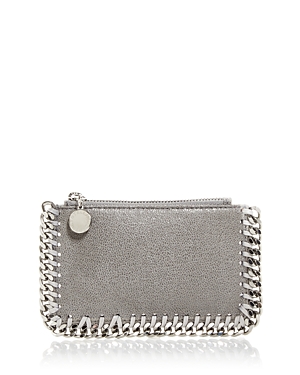 Shop Stella Mccartney Stelle Mccartney Falabella Card Case In Light Gray