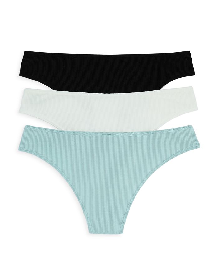 Honeydew Linds Ribbed HighCut Thongs, Set of 3 Bloomingdale's