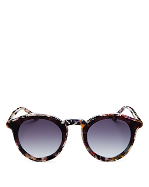 Krewe St. Louis Unisex 24k Round Sunglasses, 46mm In Capri/black