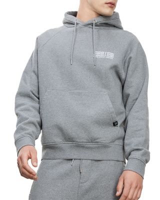 The Kooples Flecked Gray Wavy Logo Hoodie