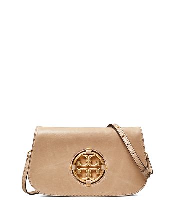 Tory Burch Miller Clutch Ruby Red Leather Laser Cutout Logo Flap Magnetic  Snap 