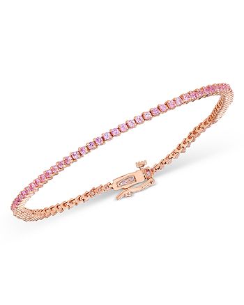 Bloomingdale's - Pink Sapphire Tennis Bracelet in 14K Rose Gold - 100% Exclusive