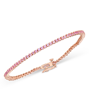 Bloomingdale's Pink Sapphire Tennis Bracelet in 14K Rose Gold - 100% Exclusive