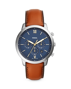 Shop Fossil Neutra Chronograph, 44mm In Blue/brown