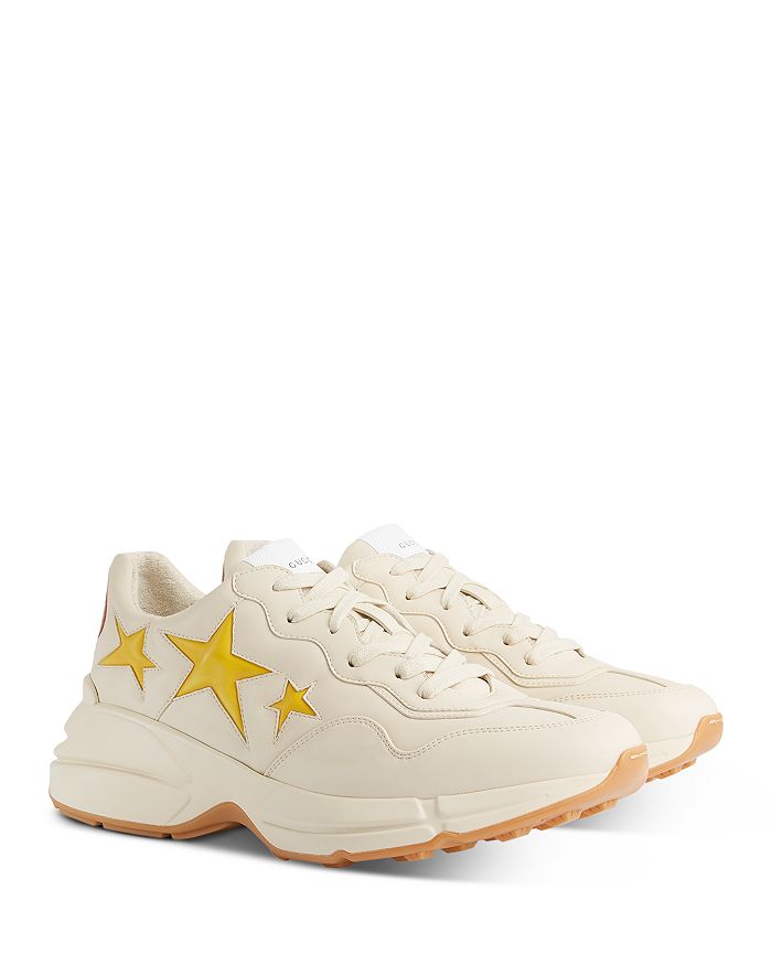 Gucci Men's Rhyton Faux Leather Star Sneakers | Bloomingdale's