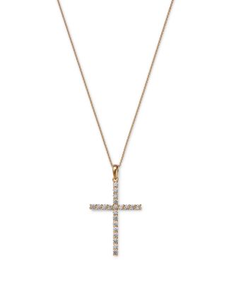 micro pave cross pendant