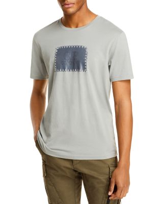 C P Company Contrast Logo Tee In Moon Mist Modesens