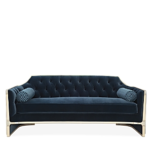 Caracole Cat's Meow Sofa In Navy Blue