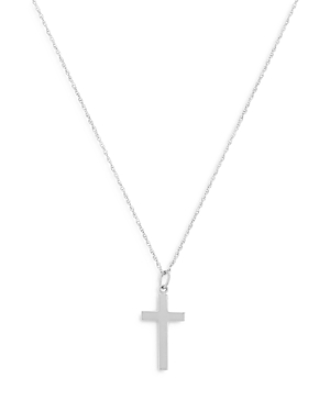 Bloomingdale's Cross Pendant Necklace In 14k White Gold, 18 - 100% Exclusive