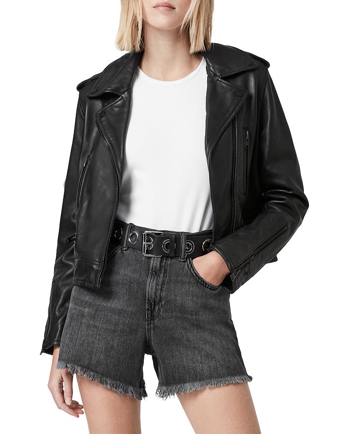 ALLSAINTS Lindell Leather Moto Jacket | Bloomingdale's