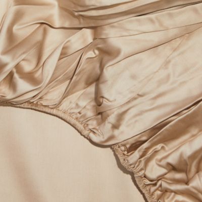 Macro Zebrage Sateen Fitted Sheet, Queen