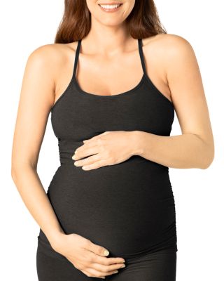 Slim Fit Spacedye Racerback Maternity Tank Top