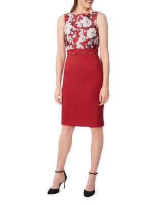 red and white cocktail dress