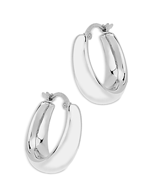 Bloomingdale's Huggie Hoop Earrings In 14k White Gold - 100% Exclusive
