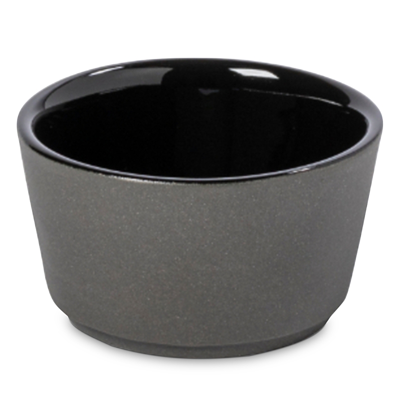 Costa Nova Lagoa Eco Gris Ramekin/butter Dish In Black