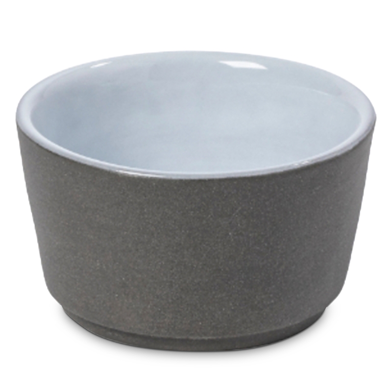 Costa Nova Lagoa Eco Gris Ramekin/butter Dish In White