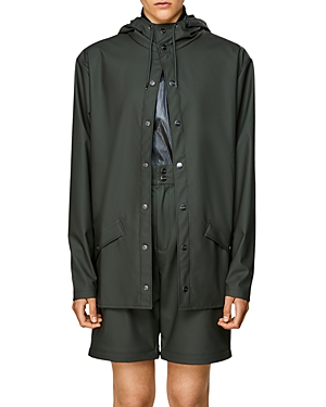 RAINS SHORT HOODED RAINCOAT,1201