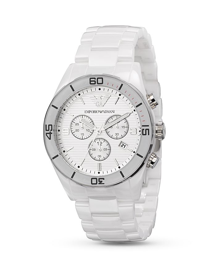 Armani Emporio White Ceramic Watch, 43mm Bloomingdale's