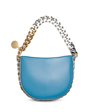 Stella Mccartney Small Chain Shoulder Bag In Teal