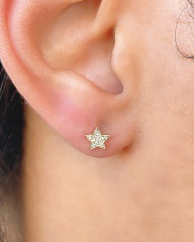 Dainty Gold Ball Earrings GOLD STAR EARRINGS Gold Star Vertical Bar Dangles Diamond Shooting Star Studs E5542 Long Dangling Golden Rods