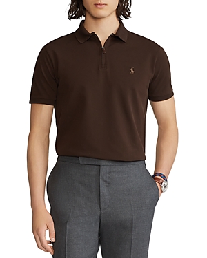 Polo Ralph Lauren Custom Slim Fit Stretch Polo Shirt In Circuit Brown