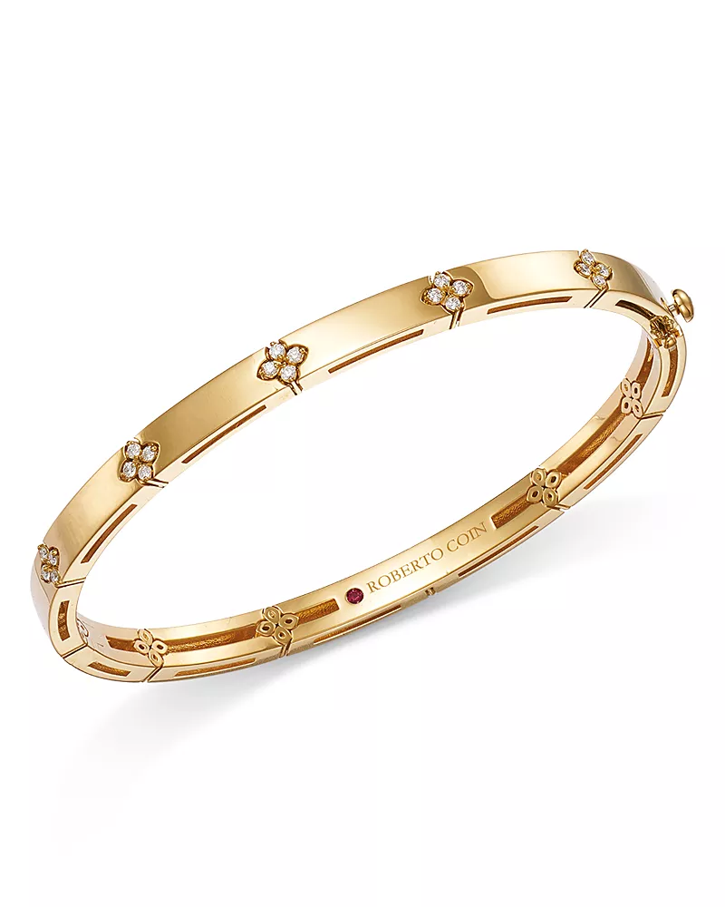 Roberto Coin 18K Yellow Gold Verona Diamond Bangle Bracelet